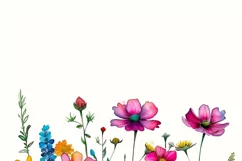 Watercolor Floral Wildflower Bouquet Sublimation Design Product Image 3