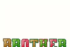 Brother Claus Christmas PNG File, Sequin Letters Faux Product Image 6