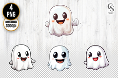 Cute Cartoon Ghost Clipart Sublimation Product Image 1