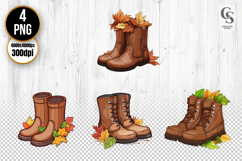 Autumn Boots Clipart Sublimation PNG Product Image 1