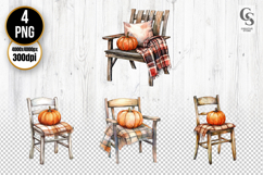 Cute Ghost with Fall Leaves Clipart PNG Product Image 1