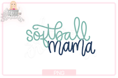 Softball Mama PNG - Hand Drawn - PNG for Sublimation Product Image 1