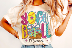 Softball Mama PNG, Preppy Softball PNG, Softball Coquette Product Image 2