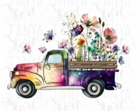 Wildflower Truck | Sublimation Download | Digital File Product Image 9