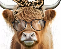 Cow With Glasses Png Farm Sublimation Product Image 7