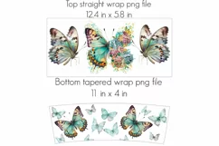 Butterfly 40oz Quencher Tumbler Sublimation Design Product Image 2