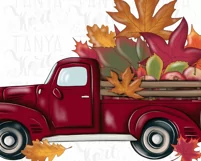 Red Fall Truck Png Digital Download for Sublimation Product Image 6