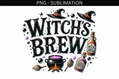 Witch's Brew PNG, Retro Designs for Shirts & Tumblers Product Image 2