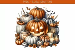 Transparent Pumpkin Season PNG Designs for Card Making Product Image 2