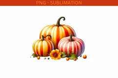 Autumn Pumpkin Season Sublimation Print, Crafting File Product Image 2