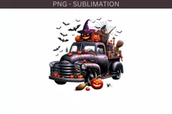 Halloween Pumpkins & Truck Sublimation Prints for Crafting, Product Image 2