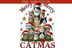 Catmas Sublimation Print, Transparent PNG Design for POD Product Image 2