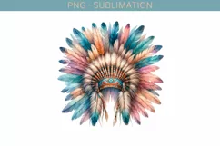 Native American Headdress PNG Digital Prints for Crafting Product Image 2