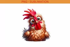 Cute Chicken PNG Digital Downloads for Crafters & T-shirt Product Image 2