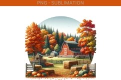 Countryside Autumn PNG Sublimation Print,Crafting File,Cozy Product Image 2