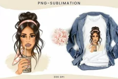 Woman In Glasses With Butterflies | Spring Sublimation Product Image 2