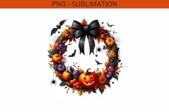 Halloween Wreath PNG Designs for Card Making & Digital Craft Product Image 2