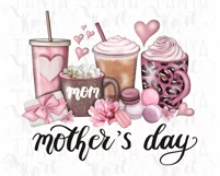 Mother Coffee Cups | Hand Drawn PNG Digital Download Product Image 7