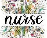 Wildflower Nurse Png Digital Download Sublimation Designs Product Image 6