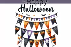 Halloween Flag & Bunting Banner PNG Digital Download Product Image 2