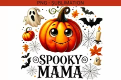Retro Halloween PNG, Spooky Vibes Shirt Design, Fall Pumpkin Product Image 2