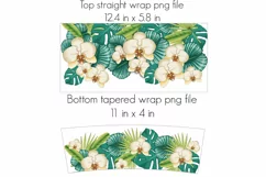 White Orchids Flowers 40oz Quencher Tumbler Wrap Png Product Image 2