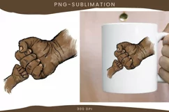 Father And Son Fists | African American | Sublimation Png Product Image 1