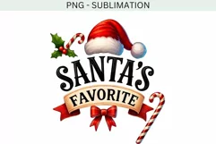 Santa's Favorite Retro Christmas PNG Digital Print for Card Product Image 2
