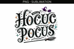Hocus Pocus, Retro Halloween PNG Design for Diy T-Shirts Product Image 2