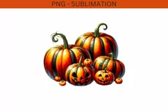 Halloween Pumpkins PNG Designs for Digital Crafting Product Image 2