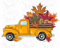 Yellow Fall Truck Png Digital Download for Sublimation Product Image 7