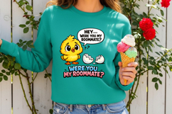Funny Chick Were You My Roommate PNG Easter Humor Design Product Image 2