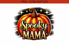 Spooky Mama Png, Coquette Halloween Sublimation Designs Product Image 2