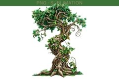Green Tree PNG Digital Print, Transparent Forest Art Product Image 2