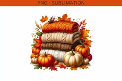 Autumn Digital Prints: Sweaters, Pumpkins, Leaves, PNG Craft Product Image 2