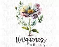 Mental Health Quote | Uniqueness Png Is The Key Product Image 7