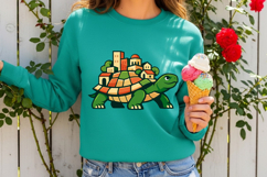 Fantasy Turtle Carrying City Cute Cartoon Turtle Town Product Image 3