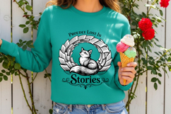 Proudly Lost In Stories Fox Book Lover Vintage PNG Design Product Image 3