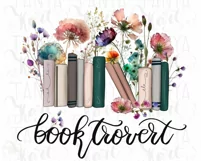 Booktrovert Png for Sublimation, Book Wildflowers Png Product Image 9