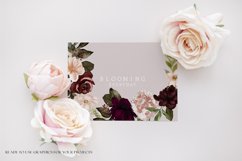 Watercolor Mahogany and Blush Floral Clipart Collection Product Image 16