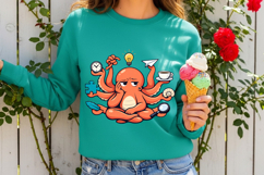Funny Multitasking Octopus Cartoon Productivity Chaos Cute Product Image 3