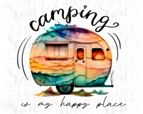 Camping Is My Happy Place Png | Camp Sublimation Product Image 7