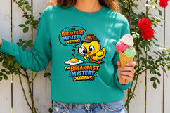 The Breakfast Mystery Deepens Funny Detective Chick Cartoon Product Image 2