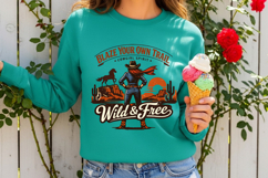 Blaze Your Own Trail Wild &amp; Free Cowgirl Spirit PNG Product Image 3