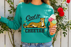 Cool It Cheetah Retro Wild Cat Graphic PNG Design Product Image 2