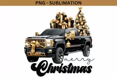 Merry Christmas Truck Sublimation Download Product Image 1
