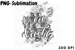 Merry And Bright | Sublimation Png Product Image 1