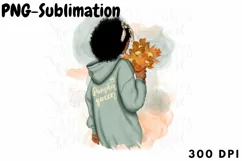 Pumpkin Queen | Afro Woman Png Product Image 1