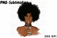 African American Sublimation | Boba Tea Png Product Image 3