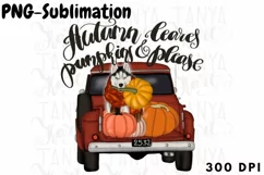 Autumn Truck | Sublimation File | Husky Png Product Image 1